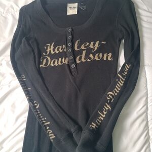 Women's X-Small Harley-Davidson Black Long Sleeve Shirt